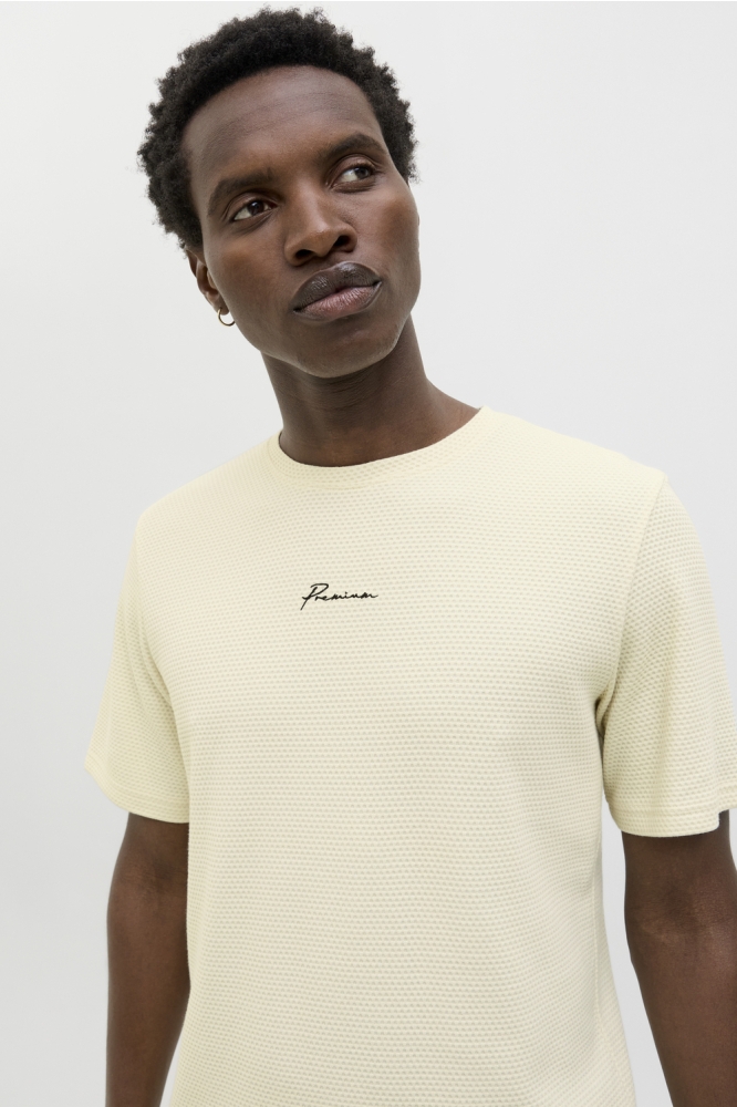 JPRBLAFRANCO SS TEE CREW NECK LN 12175825 CLOUD CREAM